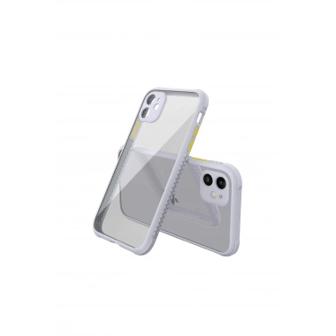 Mey İthalat® iPhone 12 Mini Kılıf Miami Şeffaf Silikon - Lila