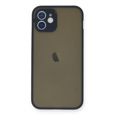 Mey İthalat®  iPhone 12 Mini Kılıf Montreal Silikon Kapak - Lacivert