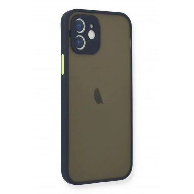 Mey İthalat®  iPhone 12 Mini Kılıf Montreal Silikon Kapak - Lacivert