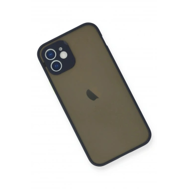 Mey İthalat®  iPhone 12 Mini Kılıf Montreal Silikon Kapak - Lacivert