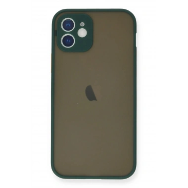 Mey İthalat®  iPhone 12 Mini Kılıf Montreal Silikon Kapak - Yeşil