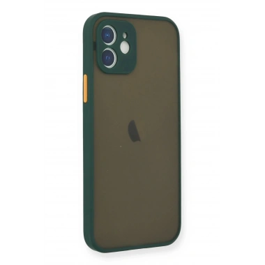 Mey İthalat®  iPhone 12 Mini Kılıf Montreal Silikon Kapak - Yeşil