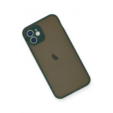 Mey İthalat®  iPhone 12 Mini Kılıf Montreal Silikon Kapak - Yeşil