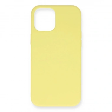 Mey İthalat®  iPhone 12 Mini Kılıf Nano içi Kadife Silikon - Sarı