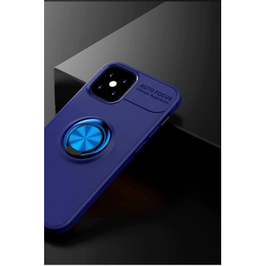 Mey İthalat® iPhone 12 Mini Kılıf Range Yüzüklü Silikon - Mavi