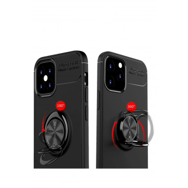 Mey İthalat® iPhone 12 Mini Kılıf Range Yüzüklü Silikon - Mavi