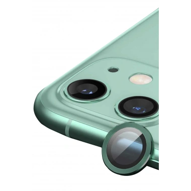 Mey İthalat® iPhone 12 Mini Raze Metal Kamera Lens - Yeşil