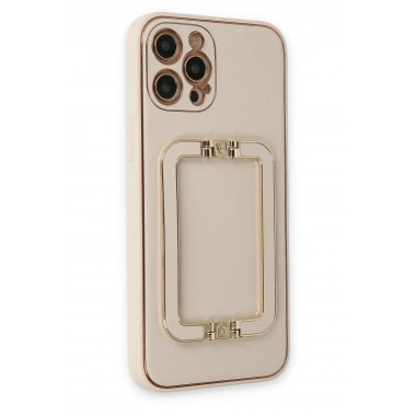 Mey İthalat®  iPhone 12 Pro Kılıf Coco Elit Kapak - Gold