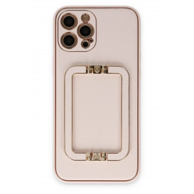 Mey İthalat®  iPhone 12 Pro Kılıf Coco Elit Kapak - Pudra