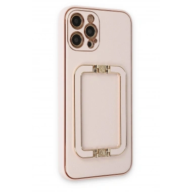 Mey İthalat®  iPhone 12 Pro Kılıf Coco Elit Kapak - Pudra