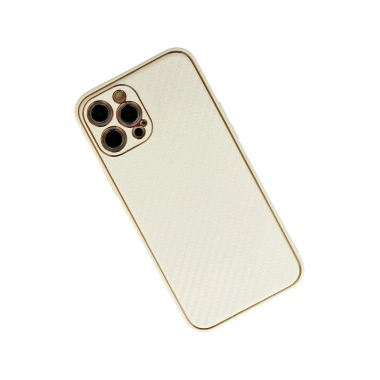 Mey İthalat®  iPhone 12 Pro Kılıf Coco Karbon Silikon - Beyaz
