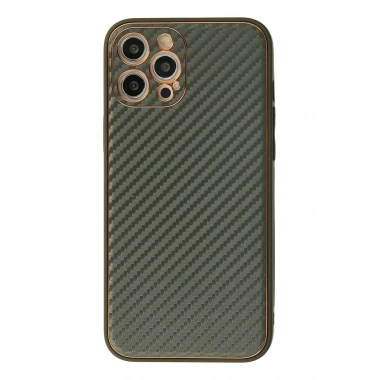 Mey İthalat®  iPhone 12 Pro Kılıf Coco Karbon Silikon - Füme