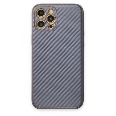 Mey İthalat®  iPhone 12 Pro Kılıf Coco Karbon Silikon - Gri
