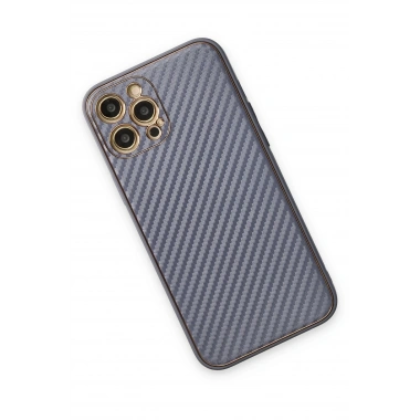 Mey İthalat®  iPhone 12 Pro Kılıf Coco Karbon Silikon - Gri