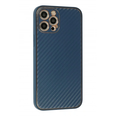 Mey İthalat®  iPhone 12 Pro Kılıf Coco Karbon Silikon - Mavi