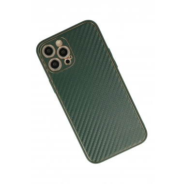 Mey İthalat®  iPhone 12 Pro Kılıf Coco Karbon Silikon - Yeşil