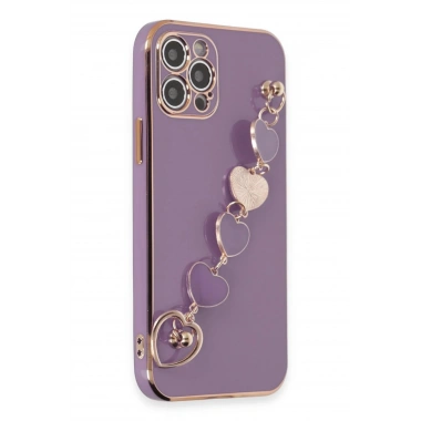 Mey İthalat®  iPhone 12 Pro Kılıf Esila Silikon - Mor