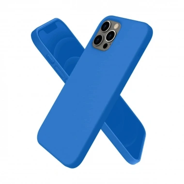 Mey İthalat®  iPhone 12 Pro Kılıf First Silikon - Mavi