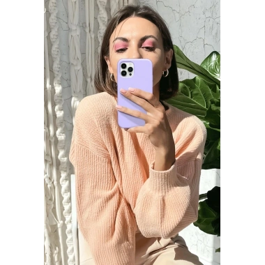 Mey İthalat®  iPhone 12 Pro Kılıf First Silikon - Mor