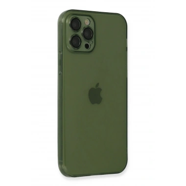 Mey İthalat® iPhone 12 Pro Kılıf Fly Lens Silikon - Yeşil