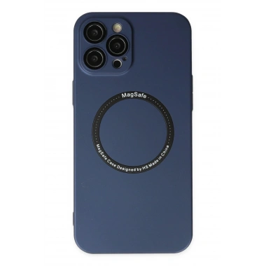 Mey İthalat® iPhone 12 Pro Kılıf Jack Magneticsafe Lens Silikon - Lacivert