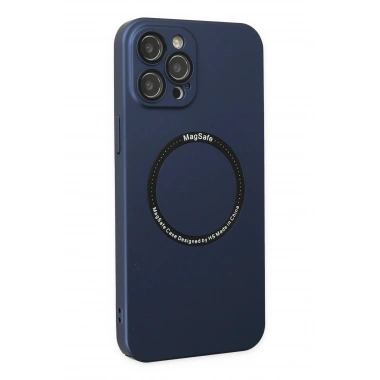 Mey İthalat® iPhone 12 Pro Kılıf Jack Magneticsafe Lens Silikon - Lacivert