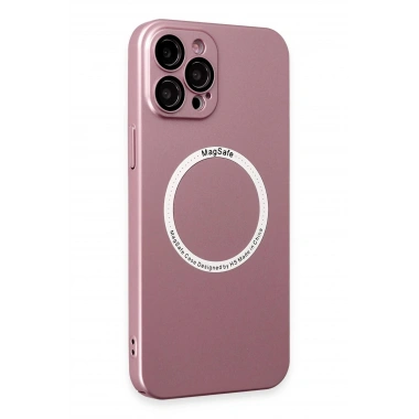 Mey İthalat® iPhone 12 Pro Kılıf Jack Magneticsafe Lens Silikon - Rose Gold