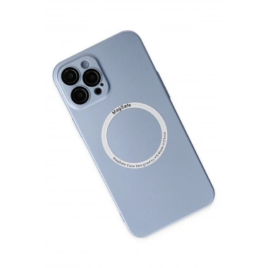 Mey İthalat® iPhone 12 Pro Kılıf Jack Magneticsafe Lens Silikon - Sierra Blue