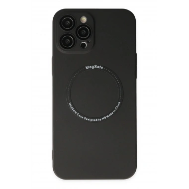 Mey İthalat® iPhone 12 Pro Kılıf Jack Magneticsafe Lens Silikon - Siyah