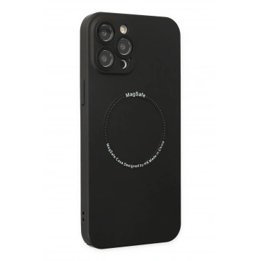 Mey İthalat® iPhone 12 Pro Kılıf Jack Magneticsafe Lens Silikon - Siyah