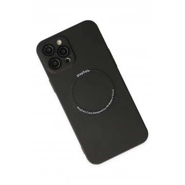 Mey İthalat® iPhone 12 Pro Kılıf Jack Magneticsafe Lens Silikon - Siyah
