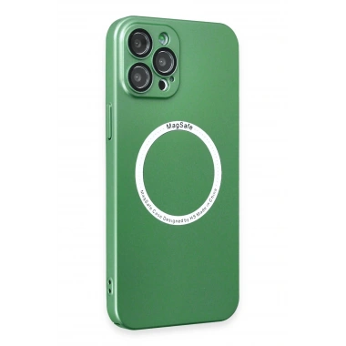 Mey İthalat® iPhone 12 Pro Kılıf Jack Magneticsafe Lens Silikon - Yeşil