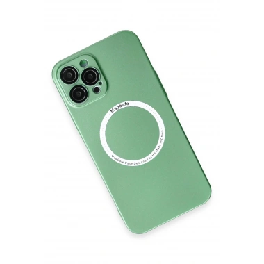 Mey İthalat® iPhone 12 Pro Kılıf Jack Magneticsafe Lens Silikon - Yeşil