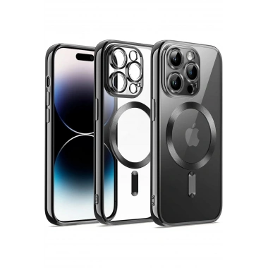 Mey İthalat®  iPhone 12 Pro Kılıf Kross Magneticsafe Kapak - Siyah