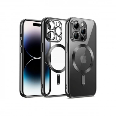 Mey İthalat®  iPhone 12 Pro Kılıf Kross Magneticsafe Kapak - Siyah