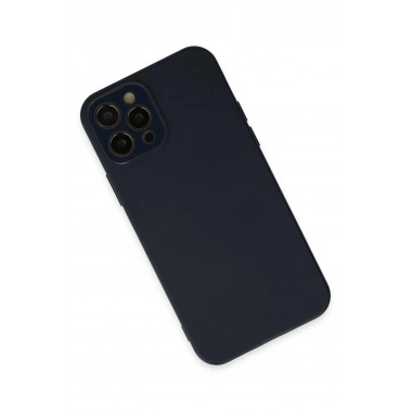 Mey İthalat® iPhone 12 Pro Kılıf Lansman Glass Kapak - Lacivert