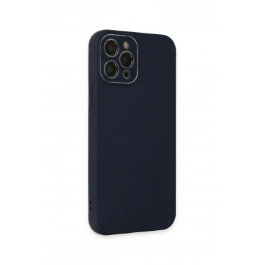 Mey İthalat® iPhone 12 Pro Kılıf Lansman Glass Kapak - Lacivert
