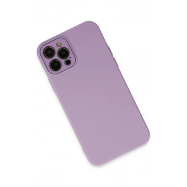 Mey İthalat® iPhone 12 Pro Kılıf Lansman Glass Kapak - Lila