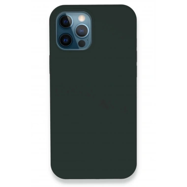 Mey İthalat®  iPhone 12 Pro Kılıf Lansman Legant Silikon - Koyu Yeşil