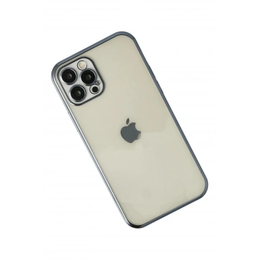 Mey İthalat®  iPhone 12 Pro Kılıf  Lensli Silikon - Lacivert