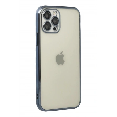 Mey İthalat®  iPhone 12 Pro Kılıf  Lensli Silikon - Lacivert