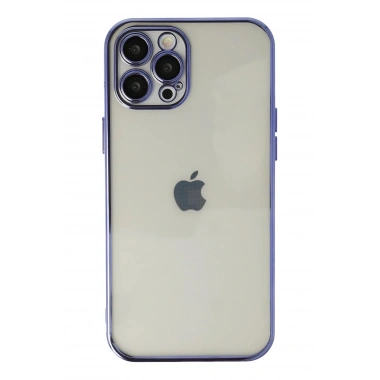 Mey İthalat®  iPhone 12 Pro Kılıf  Lensli Silikon - Mor