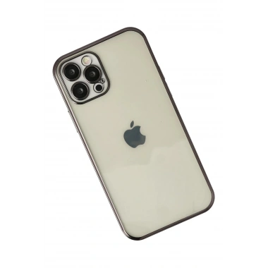 Mey İthalat®  iPhone 12 Pro Kılıf  Lensli Silikon - Siyah