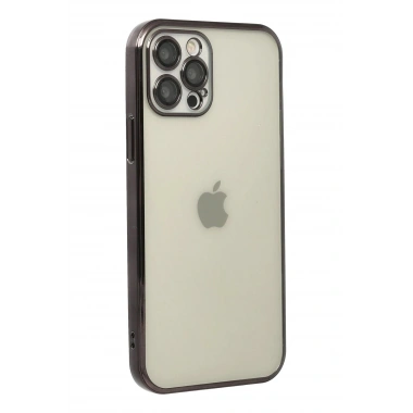 Mey İthalat®  iPhone 12 Pro Kılıf  Lensli Silikon - Siyah