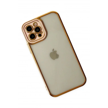 Mey İthalat®  iPhone 12 Pro Kılıf Liva Lens Silikon - Rose