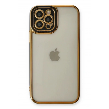 Mey İthalat® iPhone 12 Pro Kılıf Liva Lens Silikon - Siyah