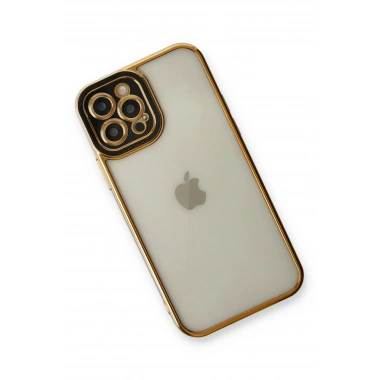 Mey İthalat® iPhone 12 Pro Kılıf Liva Lens Silikon - Siyah