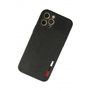 Mey İthalat® iPhone 12 Pro Kılıf Loop Deri Silikon - Siyah