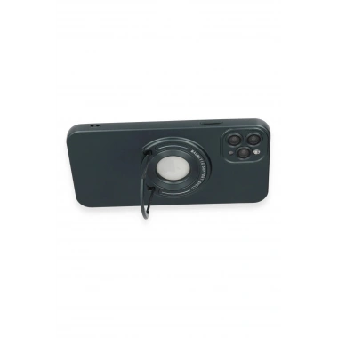 Mey İthalat® iPhone 12 Pro Kılıf Lukka Magneticsafe Kapak - Koyu Yeşil