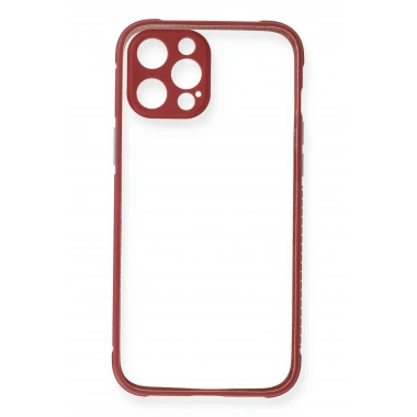 Mey İthalat® iPhone 12 Pro Kılıf Miami Şeffaf Silikon - Fuşya